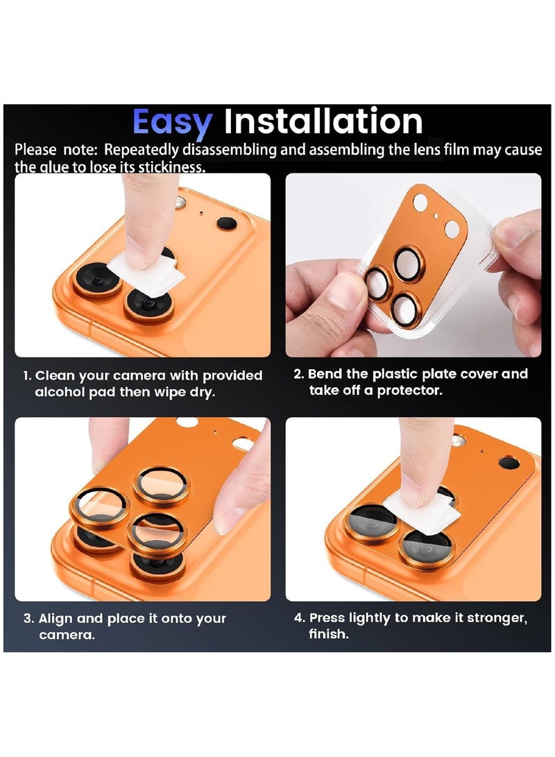 MOBM For iPhone 17 Pro max Camera Lens Protector Orange - Image 4